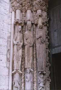 ebrasement du portail nord de la façade occidentale